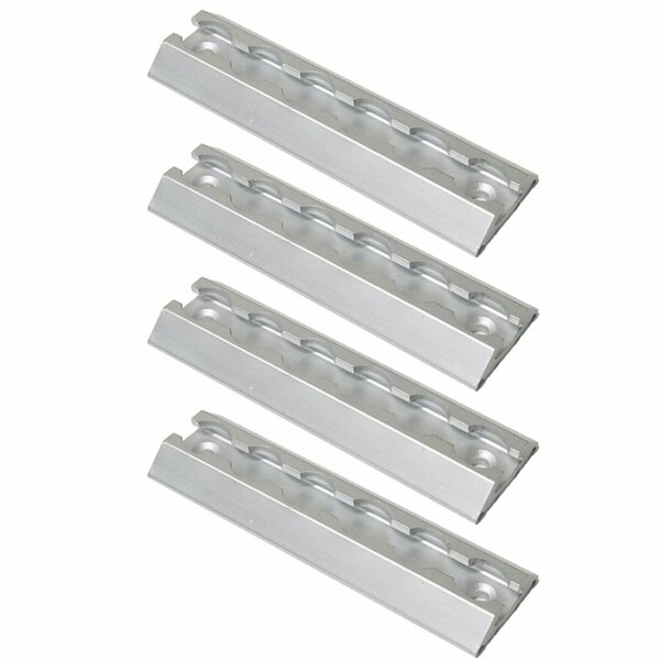 Boxer Tools Aluminum L-Track Ultimate Tracks, 6in.L x 1.75in.W, 2,200-Lb. Breaking Strength, Silver, 4PK 31026